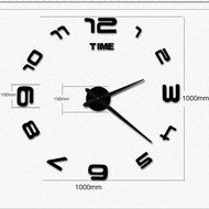 MuLuo Creative Numbers Wall Clock DIY Acrylic Mirror Wall Stickers Watches For Living room gold N2
