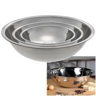 6 Piece Large Kitchen Mixing Prep Bowls and Whisk Utensil Set, Stainless Steel