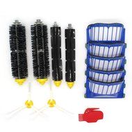Raogoodcx&reg; Side Brush &amp; Hepa Filters &amp; Bristle Brush &amp; Flexible Beater Brush Replacement For iRobot Roomba 500... N4