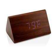 GEARONIC TM Modern Triangle Wood LED Wooden Alarm Digital Desk Clock Thermometer Classical Timer Calendar Updated... N11