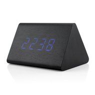 GEARONIC TM Modern Triangle Wood LED Wooden Alarm Digital Desk Clock Thermometer Classical Timer Calendar Updated... N15