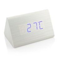 GEARONIC TM Modern Triangle Wood LED Wooden Alarm Digital Desk Clock Thermometer Classical Timer Calendar Updated... N17