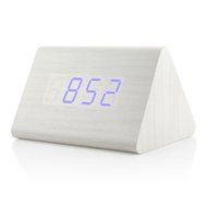 GEARONIC TM Modern Triangle Wood LED Wooden Alarm Digital Desk Clock Thermometer Classical Timer Calendar Updated... N18