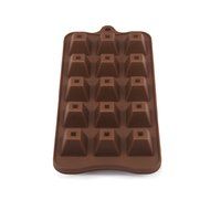 Sorbus Silicone Pyramid with Dimple Tray Baking Mold - 15 Pieces per Mold, Brown (Set of 2 Trays) N3