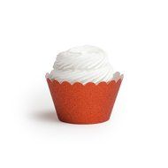 Dress My Cupcake Standard Gold Reusable Glitter Cupcake Wrappers, Set of 12