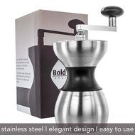 Manual Coffee Grinder - Premium Heavy Duty for Precision Grind - Brushed Stainless Steel - Hand Crank Conical...