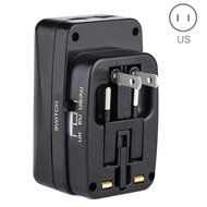 Yubi Power Dual Outlet Travel Adapter with 2 Universal Outlets - Built In Surge Protector and Neon Light Indicator... N2