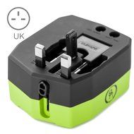 Yubi Power Dual Outlet Travel Adapter with 2 Universal Outlets - Built In Surge Protector and Neon Light Indicator... N9