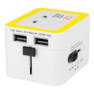 Yubi Power Dual Outlet Travel Adapter with 2 Universal Outlets - Built In Surge Protector and Neon Light Indicator... N11