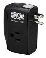 Tripp Lite 1 Outlet Portable Surge Protector, Dual Port USB Charger (2.4A total), Wall Mount Direct Plug-in, &amp;... N2