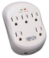 Tripp Lite 1 Outlet Portable Surge Protector, Dual Port USB Charger (2.4A total), Wall Mount Direct Plug-in, &amp;... N3