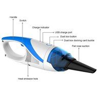 NUTK Rechargeable Electric Handheld Mini Car Vacuum Cleaner Dust Collector Household Bagless, Wet/Dry, Cordless... N12