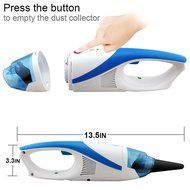NUTK Rechargeable Electric Handheld Mini Car Vacuum Cleaner Dust Collector Household Bagless, Wet/Dry, Cordless... N13
