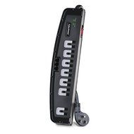 CyberPower CSP606T Surge Protector 6-Outlets 6-Ft Cord and TEL Protection 1350 Joules N4
