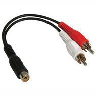 InstallerParts 6 Inch RCA - Female to RCA - Male x2 Splitter -- Multiuse -- Durable