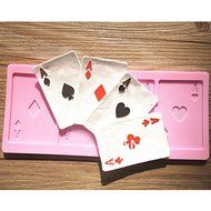 Bluelover Poker Cards Silicone Fandant Mold Chocolate Polymer Clay Mould N3