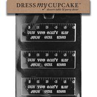 Dress My Cupcake DMCJ017SET Chocolate Candy Mold, Ruler, Set of 6