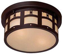 Minka Lavery 8729-A615B 2 Light Outdoor Flush Mount, Dorian Bronze by Minka Lavery