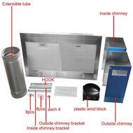 toyofmine 36" STAINLESS STEEL RANGE HOOD WALL MOUNT STOVE EXHAUST KITCHEN VENTLESS+Flitter N2