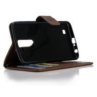 LG K10 Case, LG K10 Wallet Case,PHEZEN Cute Bear Don't Touch My Phone Design PU Leather Wallet Case Stand Flip... N145
