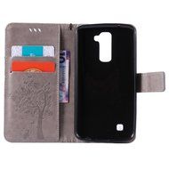 LG K10 Case, LG K10 Wallet Case,PHEZEN Cute Bear Don't Touch My Phone Design PU Leather Wallet Case Stand Flip... N147
