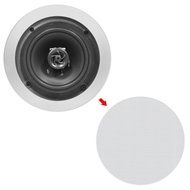 Pyle PDIC81RDSL In-Wall / In-Ceiling Dual 8-inch Speaker System, 2-Way, Flush Mount, Silver (Pair)