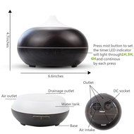 ATD Adjustable Mist Mode Aromatherapy Essential Oil Diffuser with 7 Color Ultrasonic Atomization Humidifier Black N4