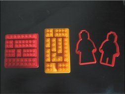 Make Bricks Candy Mold and Lego Cookie Set Birthday Party Favor Gift Set N2