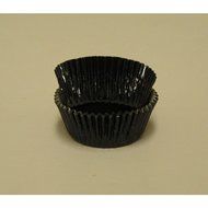 500pc Mini Size Black Foil Baking Cup With Greasepoof Liner