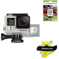 GoPro Hero4 Hero 4 12MP Full HD 4K 15fps 1080p 60fps Built-In Wi-Fi Waterproof Wearable Camera Silver Adventure... N19