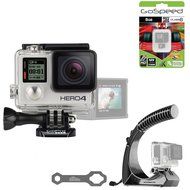 GoPro Hero4 Hero 4 12MP Full HD 4K 15fps 1080p 60fps Built-In Wi-Fi Waterproof Wearable Camera Silver Adventure... N21