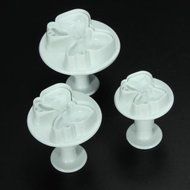 Cake &amp; Cookie Cutters 3PCS Bowknot Cake Decorating Fondant Icing Plunger Cutter Tools N2