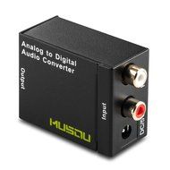 Musou RCA Analog to Digital Optical Toslink Coaxial Audio Converter Adapter with Optical Cable N2