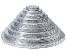 Round Silver Cake Boards - Round Silver Cake Boards 14&quot;, package of 6