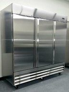 81" Freezer Three Locking Doors Commercial Restaurant - 72 Cu. Ft. - 304 Grade Stainless Steel - Digital Control...