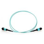 50Force 12m MTP/MTP 40GB 50/125 Plenum OM4 Multimode 12 Strand Fiber Trunk Cable Aqua N2