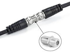 ViewTV Coaxial Cable (50 Feet) with Coaxial Coupler - Extend Your Digital TV Antenna Cable N4