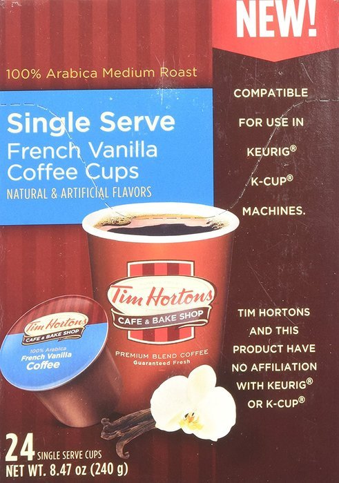 Tim Hortons French Vanilla Coffee 72 Count N4