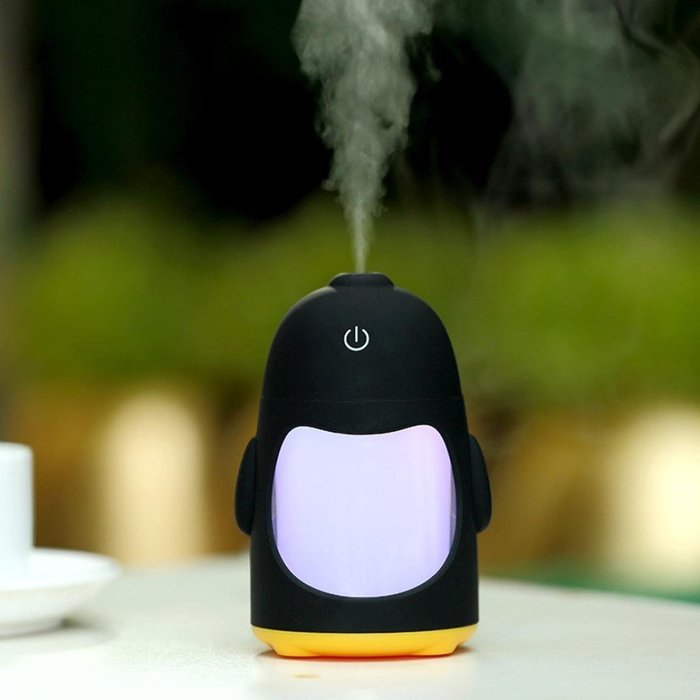 AutumnFall Portable Penguin Humidifier Mini Night Light USB Humidifier Air Purifier (Green) N6