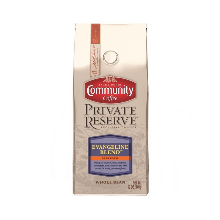 Community Coffee Private Reserve Whole Bean Louisiana Blend Dark, 12 oz., 3 Count N7