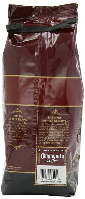 Community Coffee Private Reserve Whole Bean Louisiana Blend Dark, 12 oz., 3 Count N8