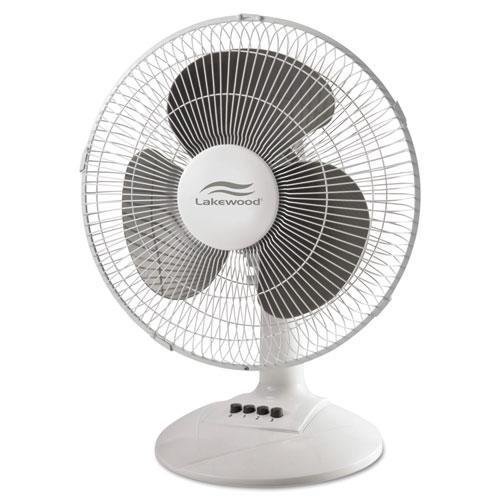 LAKLDF1210BWM - 12-Inch Three-Speed Oscillating Desk Fan