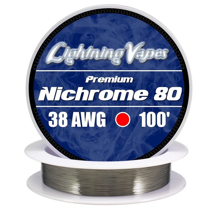 Genuine Lightning Vapes 38 AWG Nichrome 80 Wire 100'