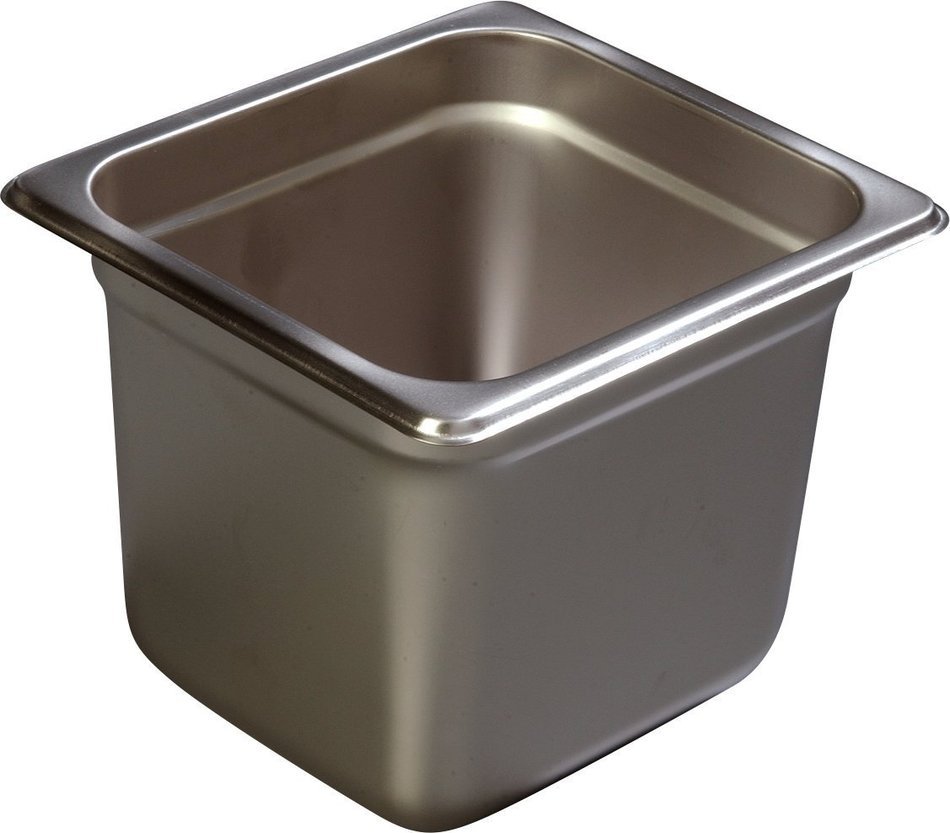 Carlisle 607166 Stainless Steel 18-8 DuraPan Light Gauge 1/6 Size Anti-Jam Food Pan, 2.8 quart Capacity, 6" x...