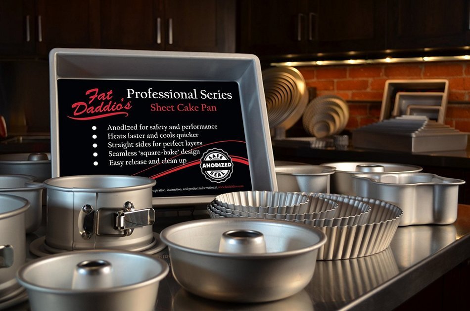 Fat Daddio's Anodized Aluminum Round Cake Pan, 6 Inches by 2 Inches N2