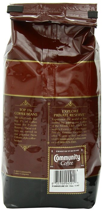 Community Coffee Private Reserve Whole Bean Louisiana Blend Dark, 12 oz., 3 Count N10