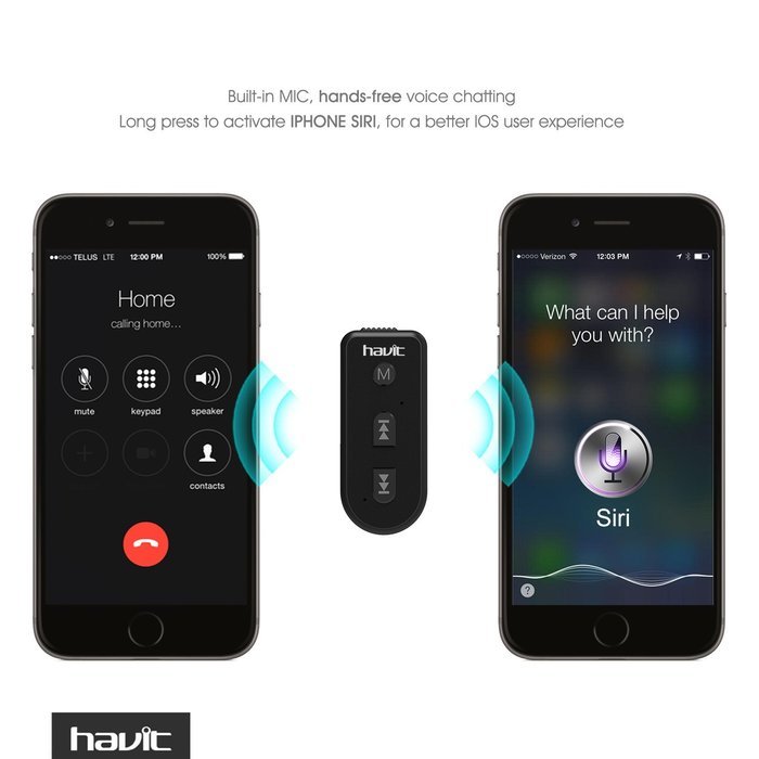 HAVIT Bluetooth Receiver, Wireless Audio Receiver&Hands-free Calling Car Kitsfor Home/Car Audio System with 3.5... N4