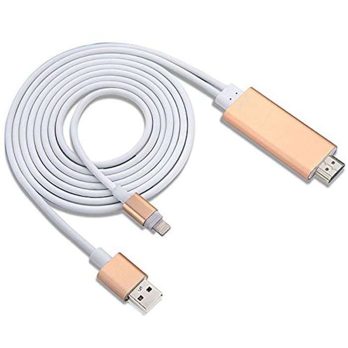 1080P iPhone Lightning 8 Pin to HDMI Cable Connector,BAIVON 6.5 Feet HD High Speed HDTV Converter Adapter with... N5