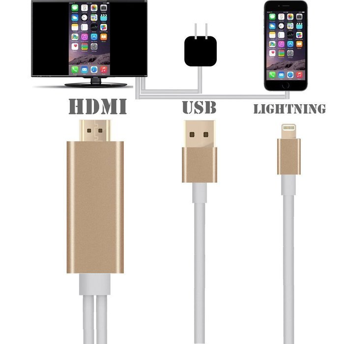 1080P iPhone Lightning 8 Pin to HDMI Cable Connector,BAIVON 6.5 Feet HD High Speed HDTV Converter Adapter with... N6