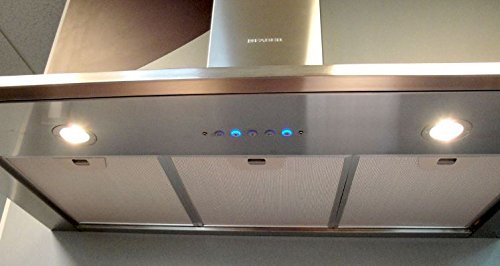 Faber SYNT36SS300 36" Synthesis Seamless Canopy Range Hood, Stainless Steel